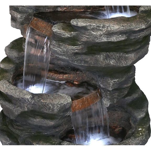 additional image for Washington Slate Falls Giant 2 Metre Cascade Water Feature with LED Lights