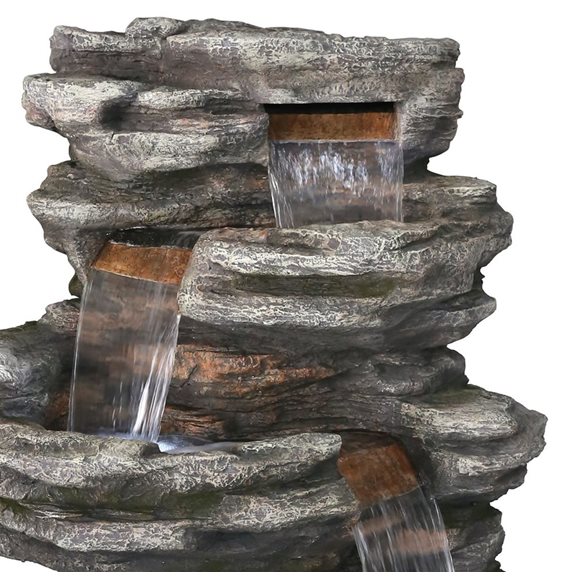 additional image for Washington Slate Falls Giant 2 Metre Cascade Water Feature with LED Lights