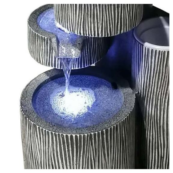 additional image for Wyoming Stacked Bowls Water Feature with LED Lights