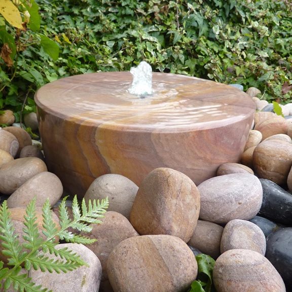 50cm Rainbow Sandstone Mill Wheel Water Feature Kit with LED Lights