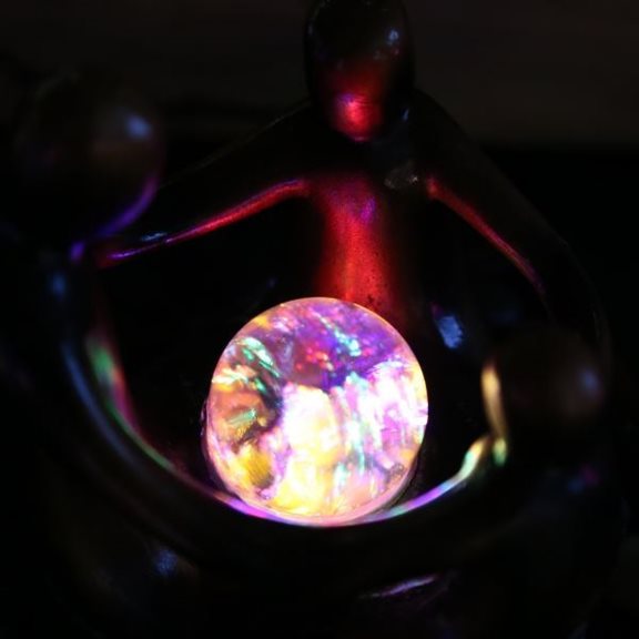 additional image for Crystal Ball Table Top Water Feature with Colour Changing LED's