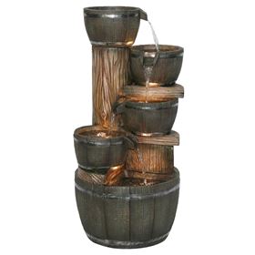 Dilworth Wooden Barrels Water Feature