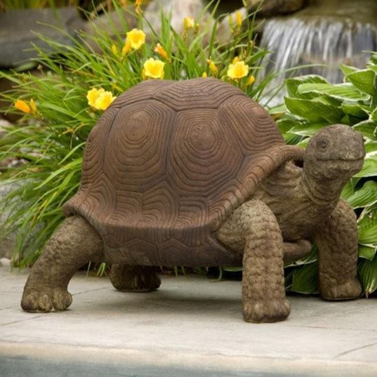 Giant Tortoise Cast Stone Garden Ornament