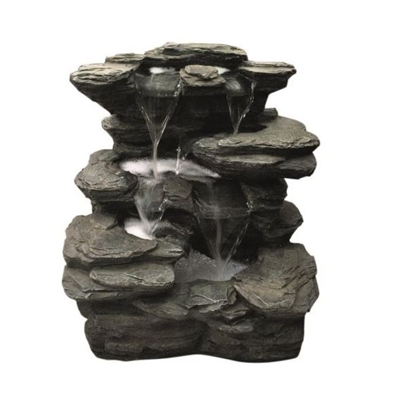 Flowing Springs Slate Falls Water Feature with LED Lights