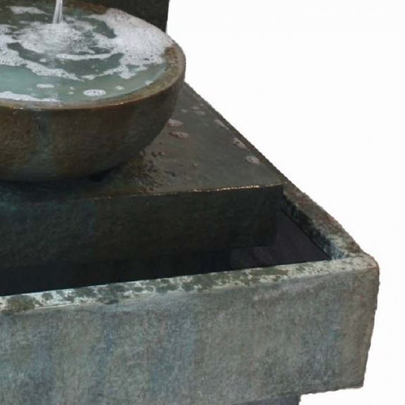 additional image for Trio Giant Cascade Glass Reinforced Concrete Fountain Water Feature
