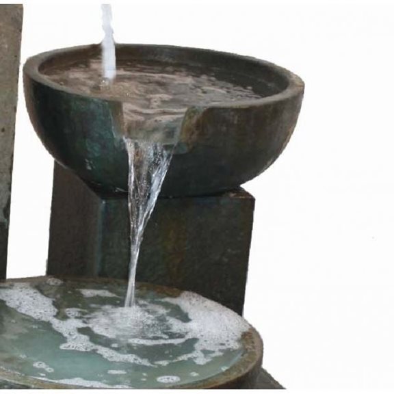 additional image for Trio Giant Cascade Glass Reinforced Concrete Fountain Water Feature