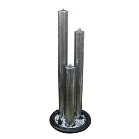 Athens Stainless Steel Tubes Water Feature with LED Lights Athens Stainless Steel Tubes Water Feature with LED Lights