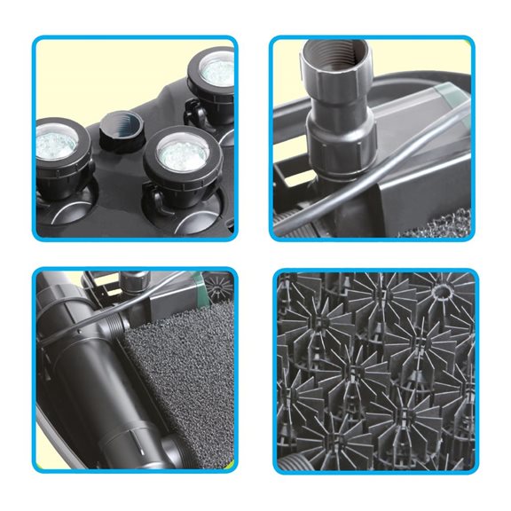 additional image for Bermuda All In One Multi Pump Filter & UVC Submersible Fish Pond Pump 2000LPH