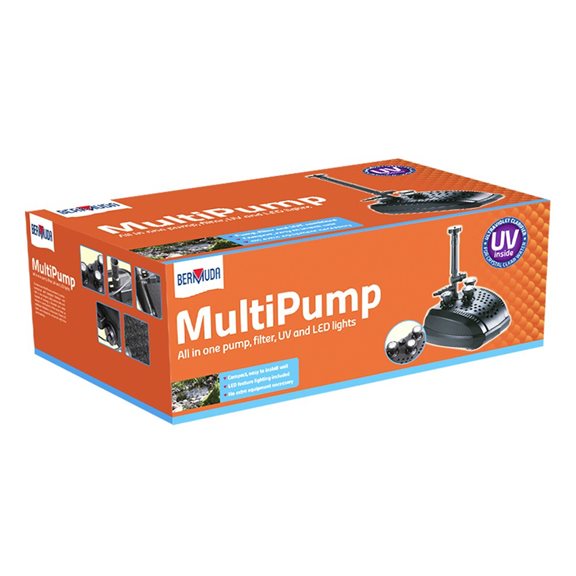 additional image for Bermuda All In One Multi Pump Filter & UVC Submersible Fish Pond Pump 2000LPH