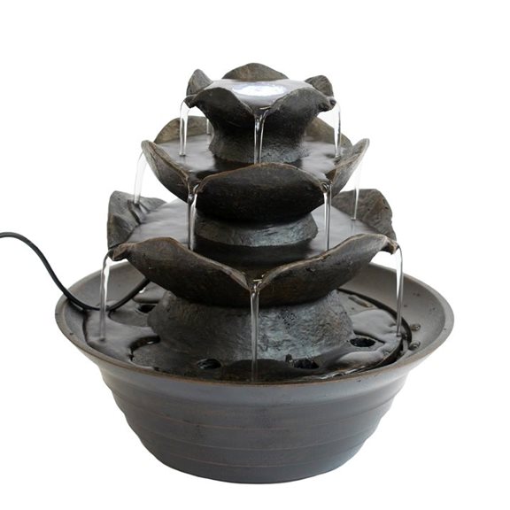 additional image for 3 Tier Multi Fall Indoor Lit Water Feature