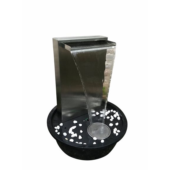 Karachi Stainless Steel Blade Style LED Lit Water Feature