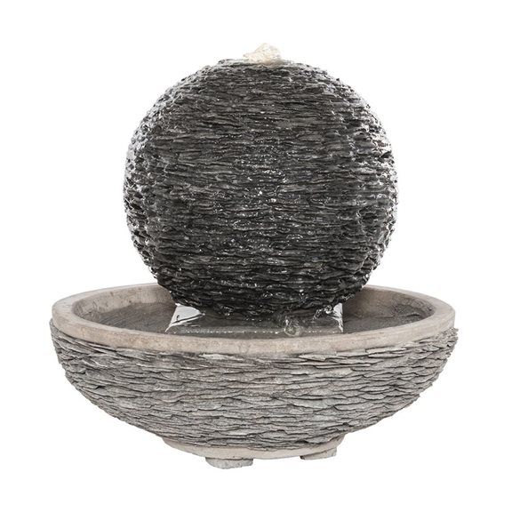 Medium Lagoon Slate Sphere & Bowl Water Feature