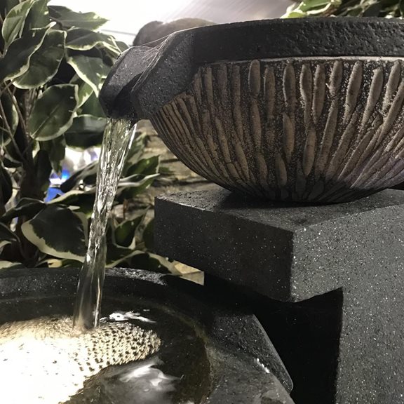 additional image for 5 Bowl Textured Granite Water Feature