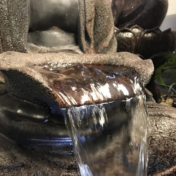 additional image for Brown Sitting Buddha Water Feature