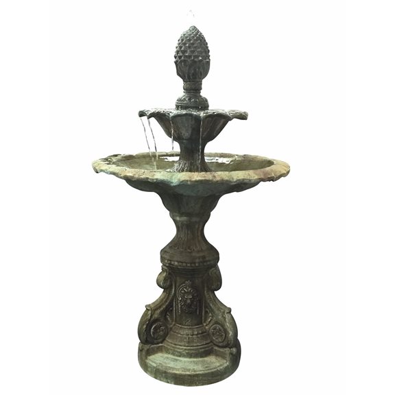 2 Tier Glass Reinforced Concrete Fountain Water Feature