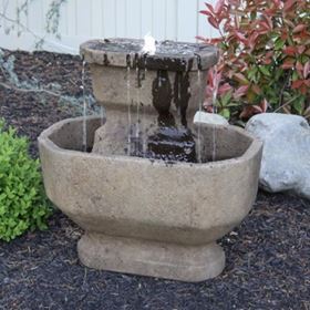 Two Tier San Marino Fountain Cast Stone Massarelli Water Feature