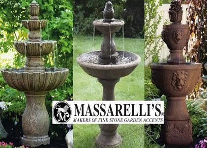Rustic Garden Fountains from Massarelli