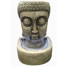 Classic Buddha Head Water Feature with LED Lights