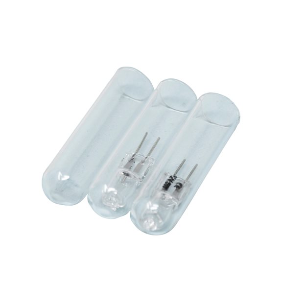additional image for Set of 3 Glass Finger Tube Covers and 2 Spare 5W Bulbs