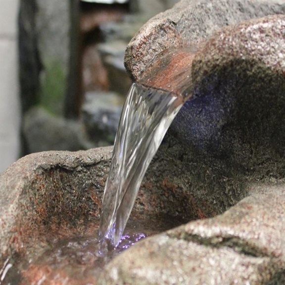 additional image for 5 Pool Boulder Rockfall Lit Water Feature with LED Lights