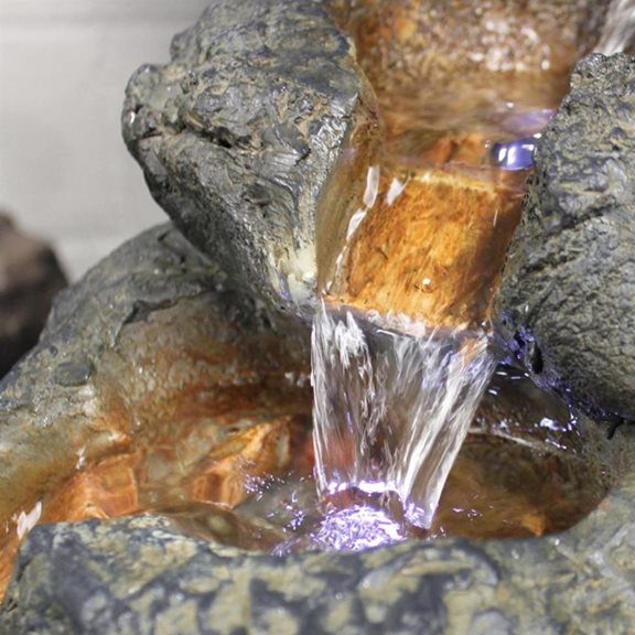 additional image for 10 Fall Oval Rockfall Lit Water Feature