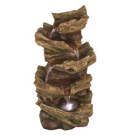 Woodland Falls Solar Water Feature with LED Light
