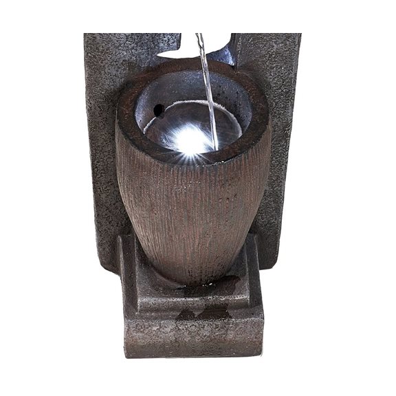 additional image for Pouring Bowls Solar Water Feature with LED Lights