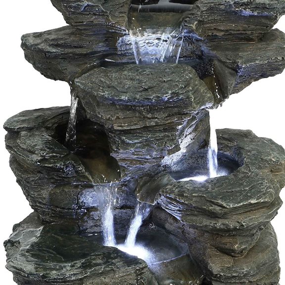 additional image for Indiana Lit Slate Falls Water Feature