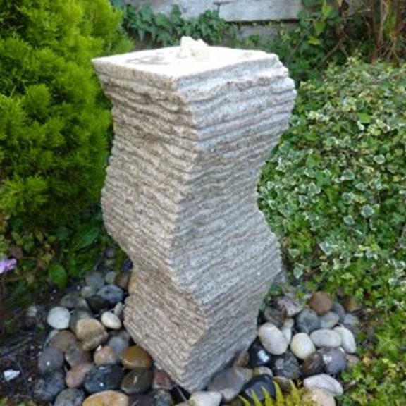 additional image for 65cm Cascading Wave Beige Granite Water Feature Kit