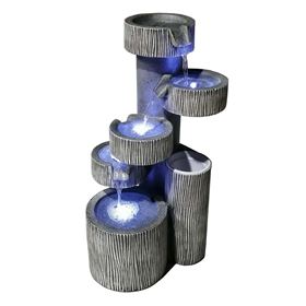 Wyoming Stacked Bowls Water Feature with LED Lights
