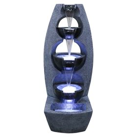 Chester Stacked Bowls Water Feature with LED Lights
