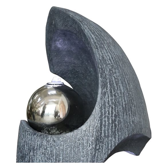 additional image for Dayton Stainless Steel Spheres Wave Fountain Water Feature