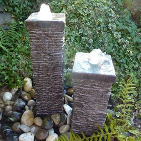 50cm Black Limestone Columns Water Feature Kit