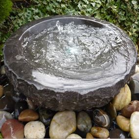 50cm Black Babbling Bowl Limestone Water Feature Kit