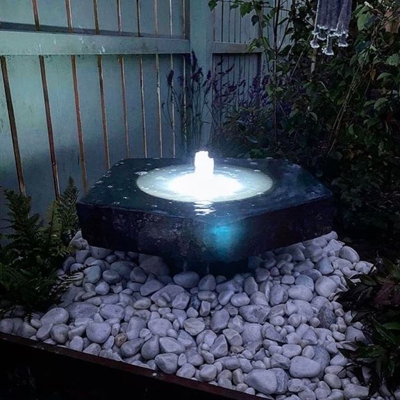 additional image for 65cm Dished Top Babbling Basalt Fountain Water Feature Kit