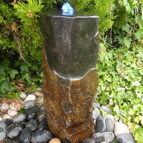 50cm Polished Top Basalt Fountain Water Feature Kit with Lights