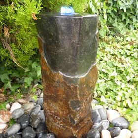 70cm Polished Top Basalt Fountain Water Feature Kit with Lights