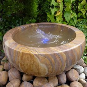 50cm Rainbow Babbling Urn Water Feature Kit With LED Lights