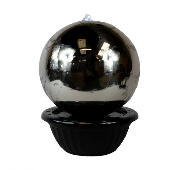 additional image for 60cm Sphere Stainless Steel Water Feature with LED Lights