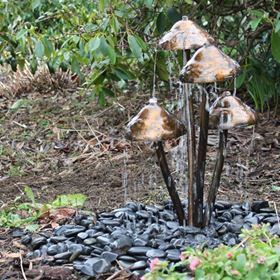 Mushroom Water Feature with LED's