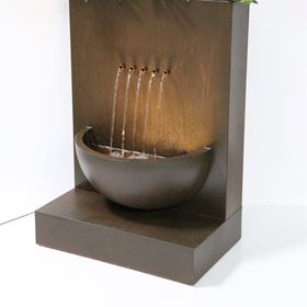 Molfetta Zinc Metal Water Feature with LED Lights