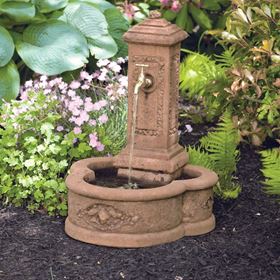 Petite Garden Massarelli Fountain Water Feature Classic Cliff Patina