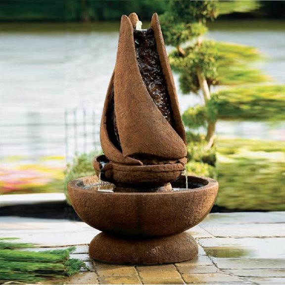 Sail Away Fountain Cast Stone Water Feature