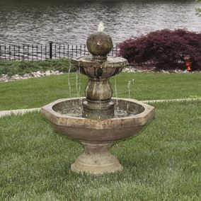 Opal Octagonal Fountain Cast Stone Water Feature