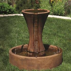 Cast Stone Candia Fluted Fountain Water Feature