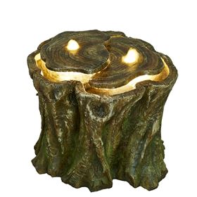 Hudson Bubbling Tree Trunk LED Lit Water Feature
