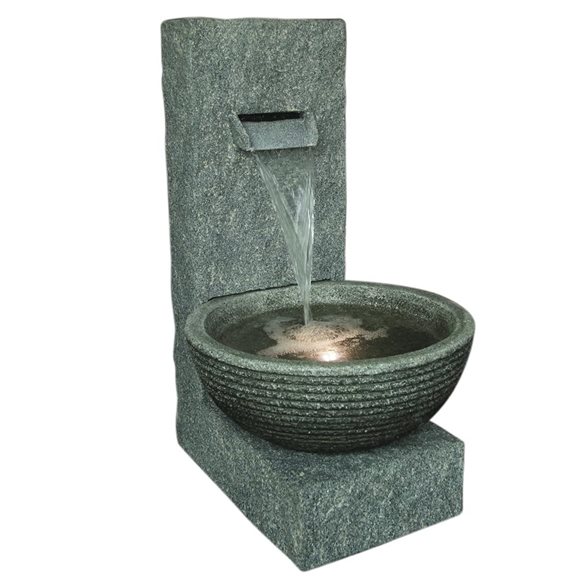 Grey Wall Pouring Cascade Water Feature