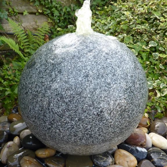 35cm Grey Drilled Granite Flamed Surface Water Feature Kit