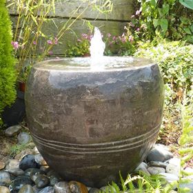 40cm Black Limestone Vase Fountain Water Feature Kit