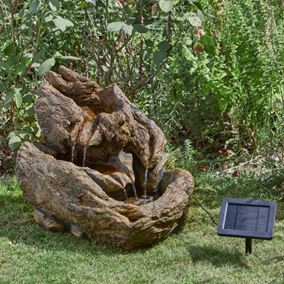 Wychwood Falls Hybrid Solar Water Feature with Battery Back Up